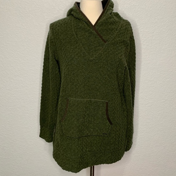 Prana Sybil Wool Blend Sweater Hooded 